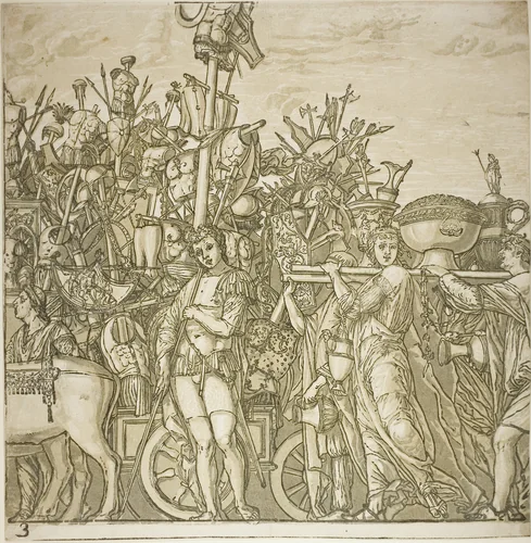 Triumph of Caesar by Andrea Andreani, print, 1599