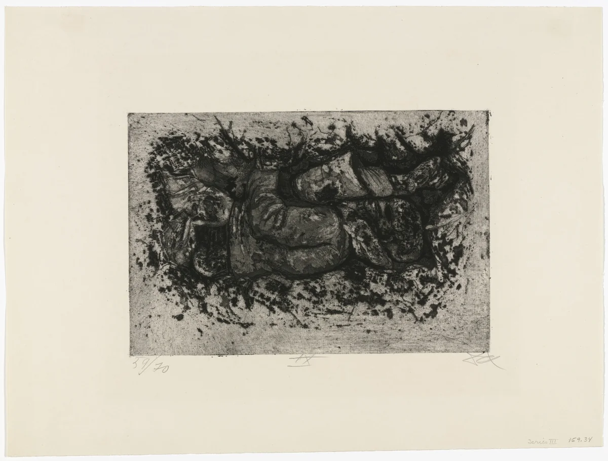 Found While Digging a Trench (Auberive) [Gefunden beim Grabendurchstich (Auberive)] from The War (Der Krieg) by Otto Dix, print, 1924