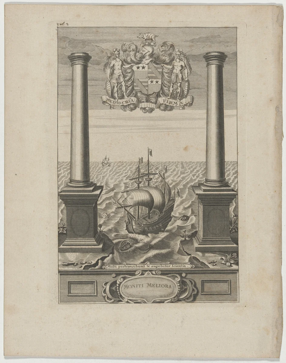 Coat of Arms, Moniti Meliora by Unknown 19th Century, print, 1800-1899