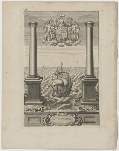 Coat of Arms, Moniti Meliora by Unknown 19th Century, print, 1800-1899