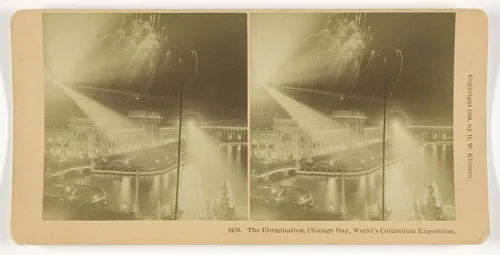 The Illumination, Chicago Day, World's Columbian Exposition by B. W. Kilburn, photograph, 1893