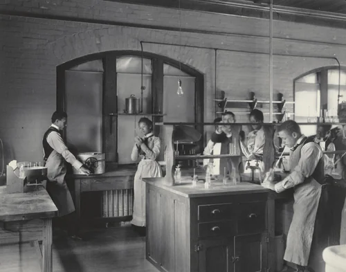 Agriculture. Chemistry. Inspection of milk by the Babcock test by Frances Benjamin Johnston, photograph, 1899