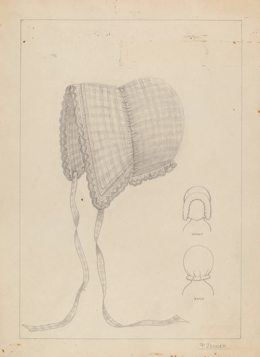 Cap by Percival Jenner, index of american design, 1935-1942