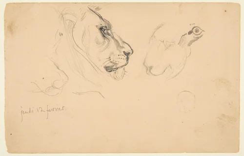 Sketchbook with views of Tours, France and its environs by Eugène Delacroix, drawing, 1828-1829