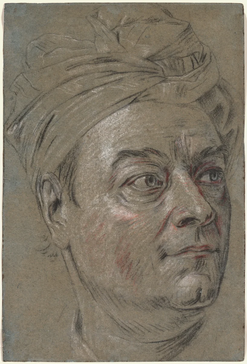 Jacques Dumont, called Le Romain by Maurice Quentin de La Tour, drawing, 1737-1747