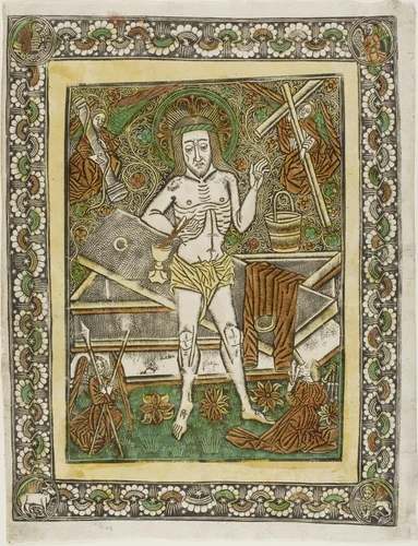 The Man of Sorrows with Four Angels by Artist Unknown, print, 1465-1475