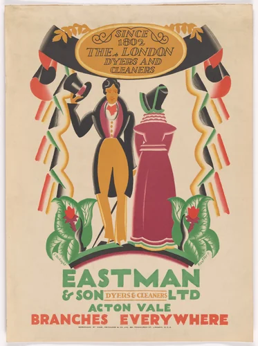 Eastman & Son - Since 1802 the London Dyers and Cleaners by E. McKnight Kauffer, design, 1923