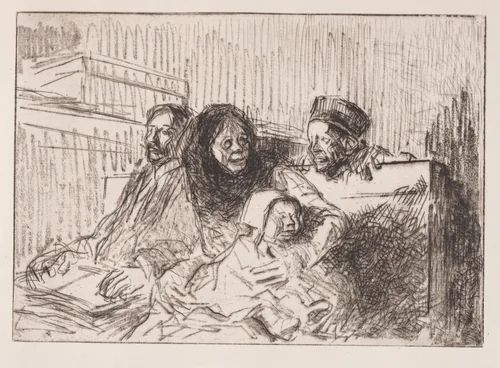 Temoins à l'audience by Jean-Louis Forain, print, 1908