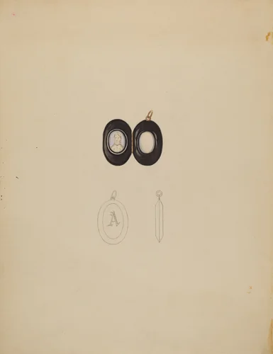 Locket by Vincent Burzy, index of american design, 1935-1942