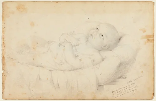 My Poor Sweet Little Angelica by Lilly Martin Spencer, drawing, 1801-1899
