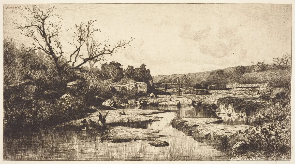Landscape by Adolphe Appian, print, 1870
