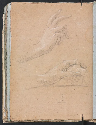Verona Sketchbook: Hands (page 92) by Francesco Lorenzi, book, 1760