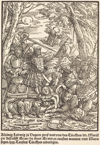 Khunig Ludwig ... by Master of the Miracles of Mariazell, print, 1503