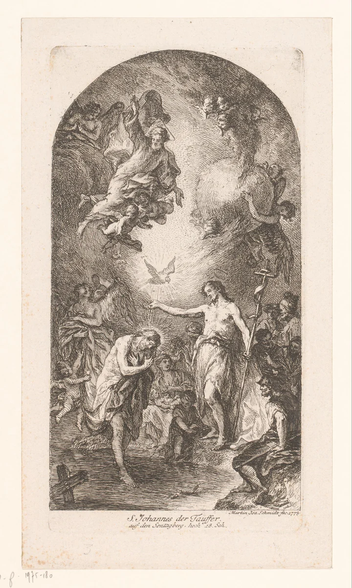 Johannes de Doper by Martin Johann Schmidt, print, 1773