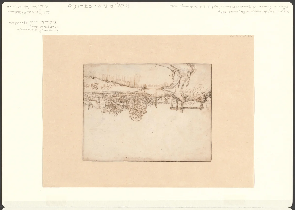 Gezicht op de draaiboom aan de Amstel by Claes Jansz Visscher, drawing, 1607