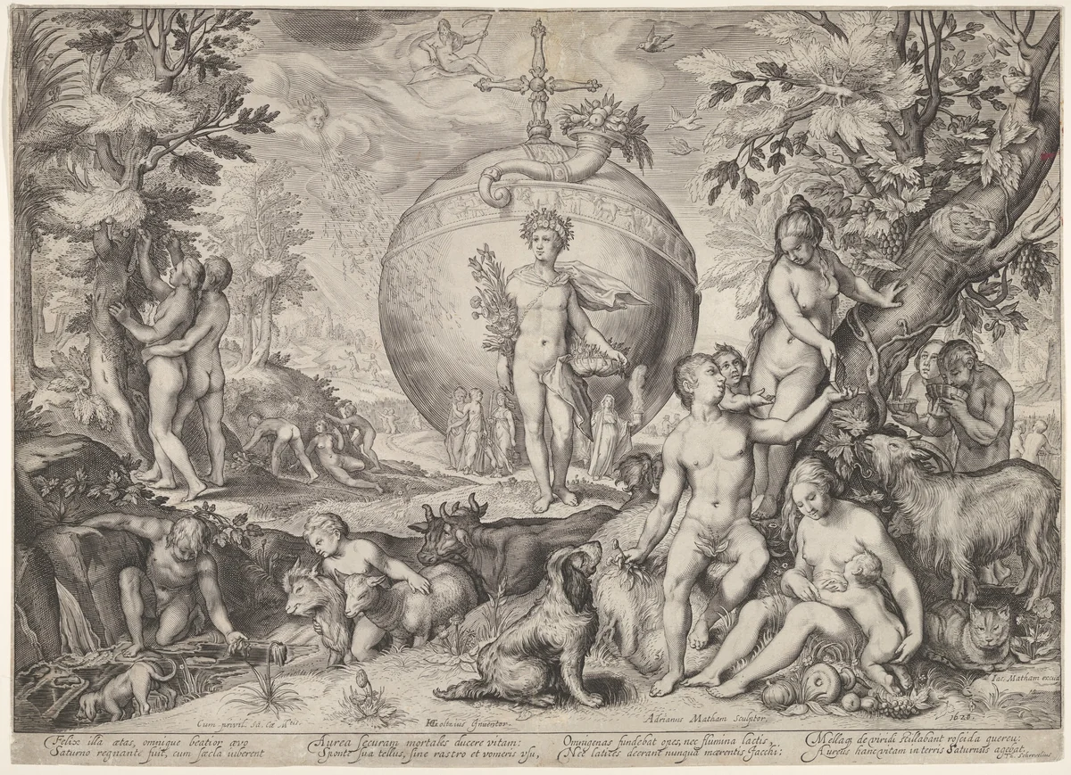 The Golden Age by Adriaen Matham, print, 1620