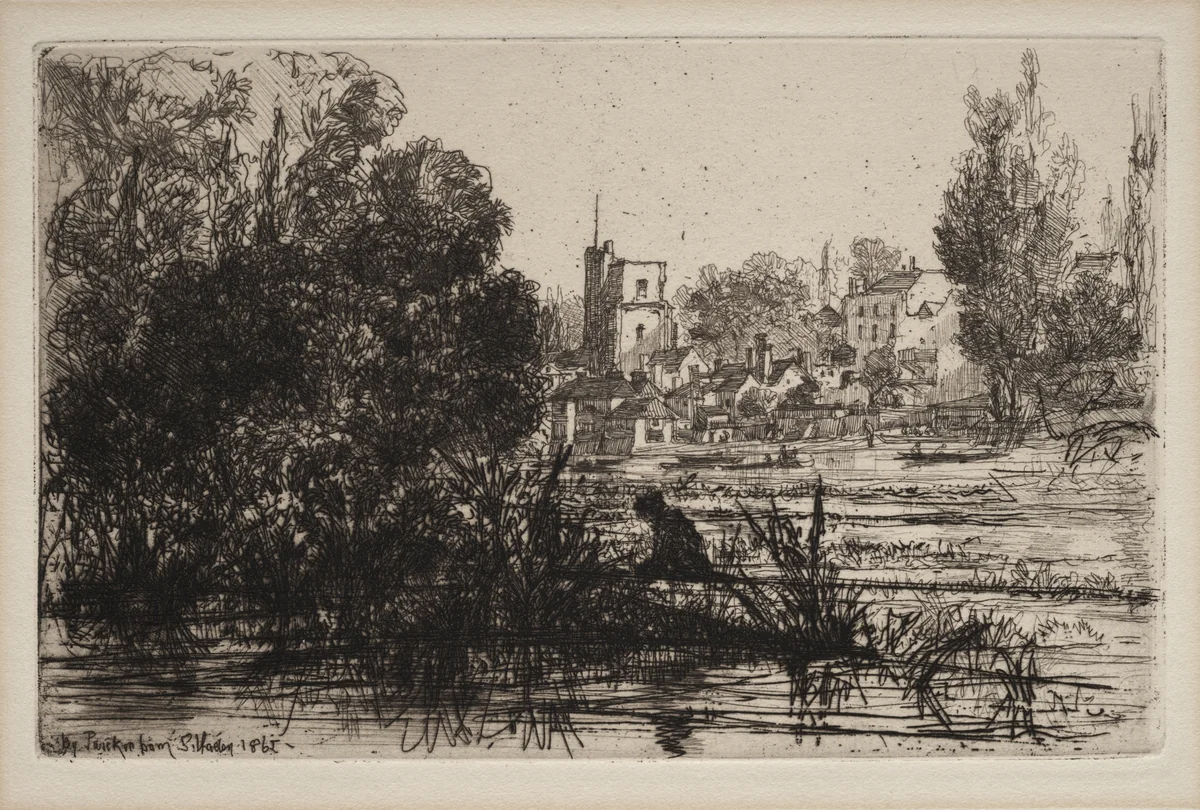 Twickenham Church by Francis Seymour-Haden, print, 1865