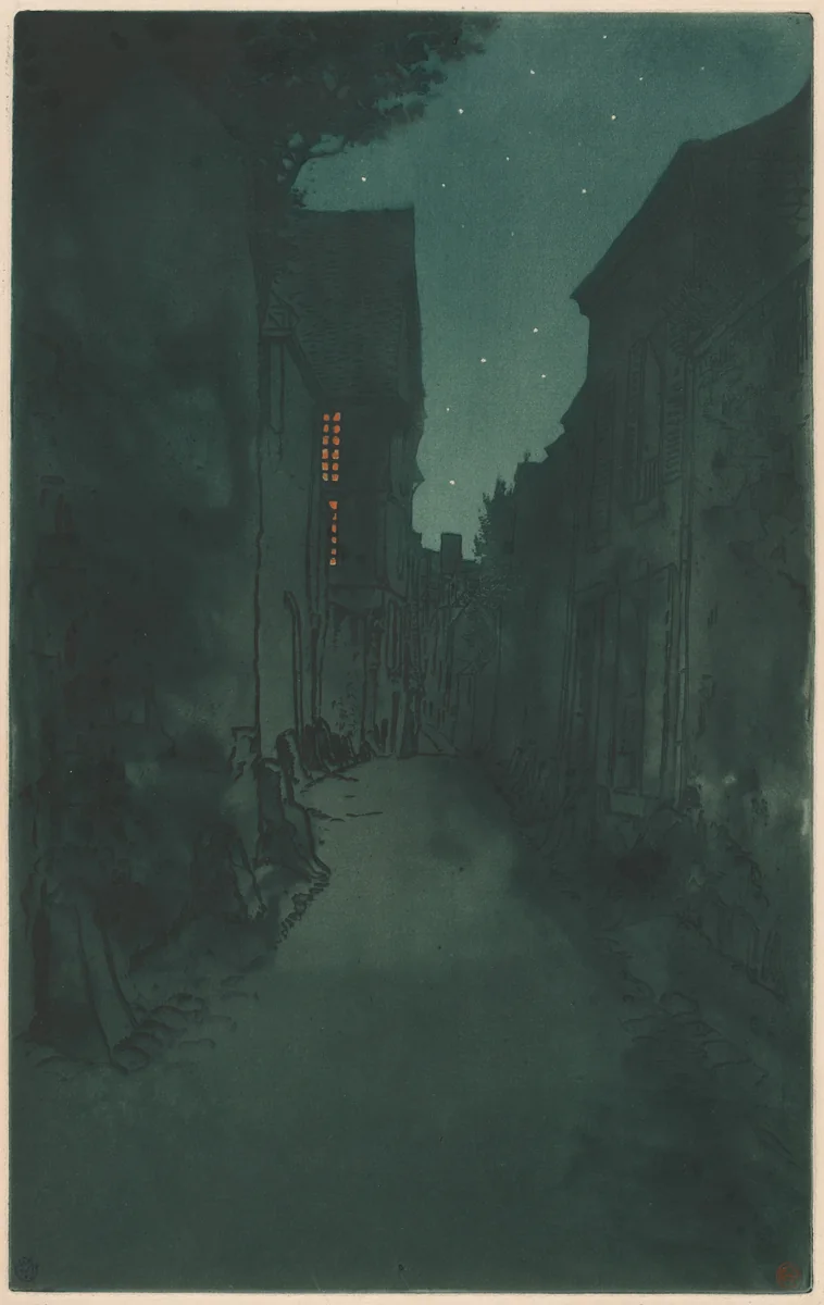 Rue de Vaux, Le Mans by Eugène Delâtre, print, 1897