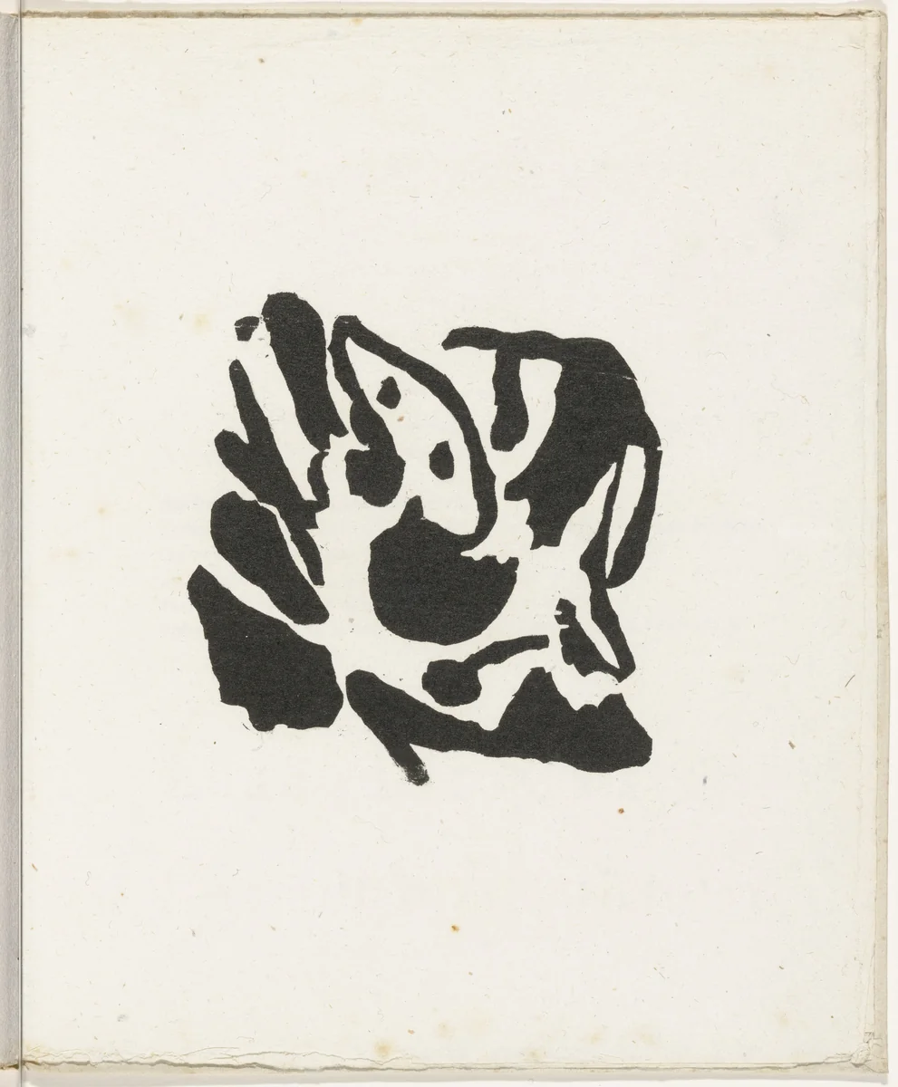 Plate (folio 32) from Cinéma calendrier du coeur abstrait, maisons (Cinema Calendar of the Abstract Heart, Houses) by Jean Arp, illustrated book, 1920