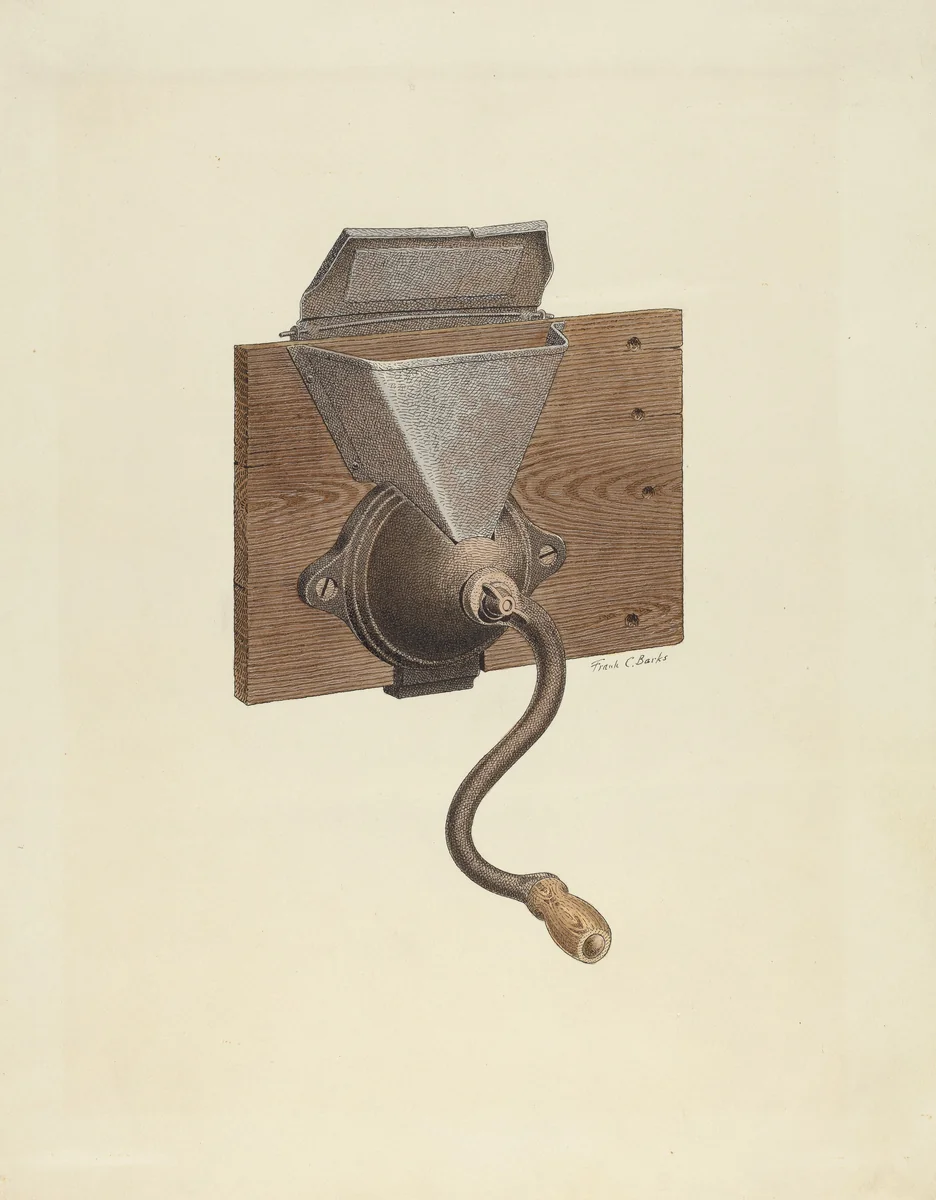 Coffee Mill by Frank C. Barks, index of american design, 1935-1942