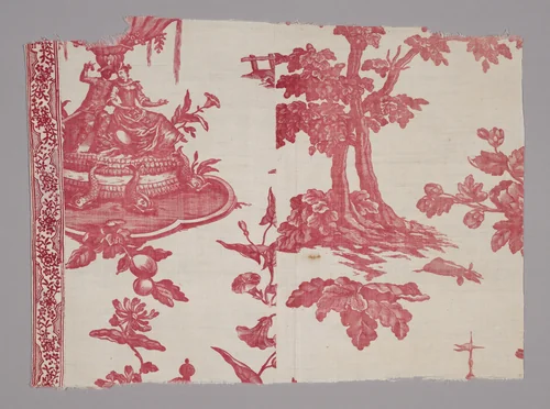 Curtain Fragment by England and possibly India, textile, 1851-1899