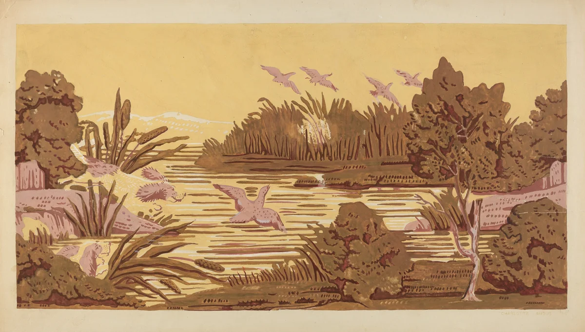 Wall Paper by Charlotte Angus, index of american design, 1936