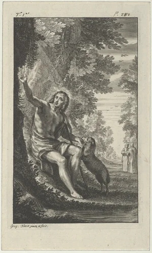 St. John the Baptist by Grégoire Huret, print, 1620-1670