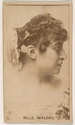 Mlle. Waldro, from the Actresses series (N245) issued by Kinney Brothers to promote Sweet Caporal Cigarettes by Kinney Brothers Tobacco Company, photograph, 1890