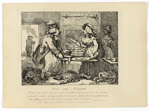 Wit and Wisdom, from Boswell's Tour of the Hebrides by Thomas Rowlandson, print, 1786