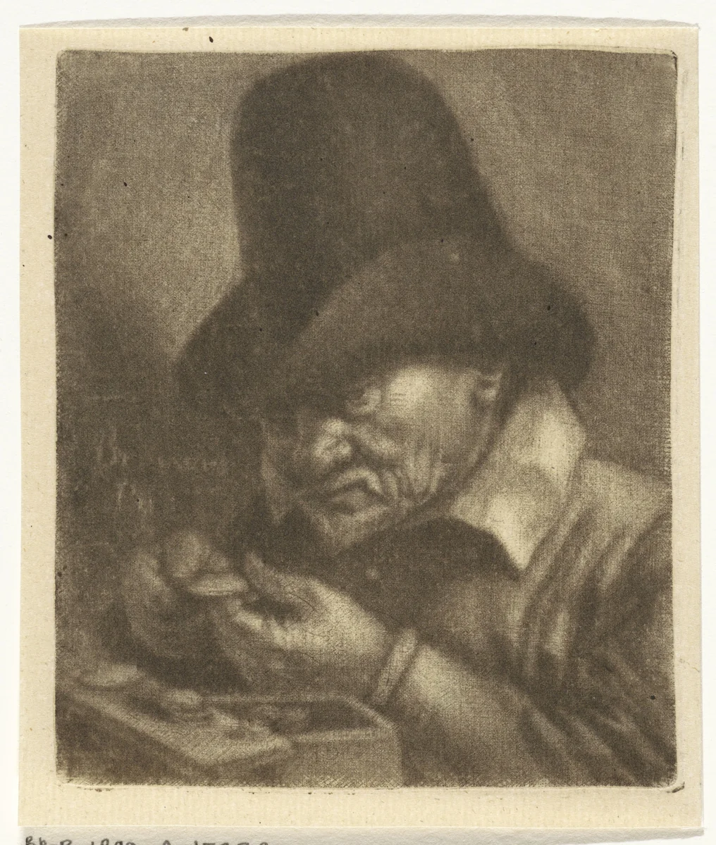 Geldteller by Johannes de Groot, print, 1698-1776