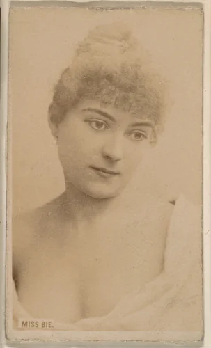 Miss Bie, from the Actresses series (N246), Type 1, issued by Kinney Brothers to promote Sporting Extra Cigarettes by Kinney Brothers Tobacco Company, photograph, 1888-1892