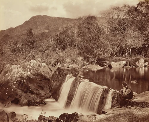 Waterfall, County Wicklow by Payne Jennings, photograph, 1865-1875