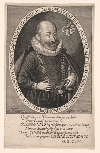 Georg Silbermann, Concillor in Neuburg by Wolfgang Killian, print, 1600-1640
