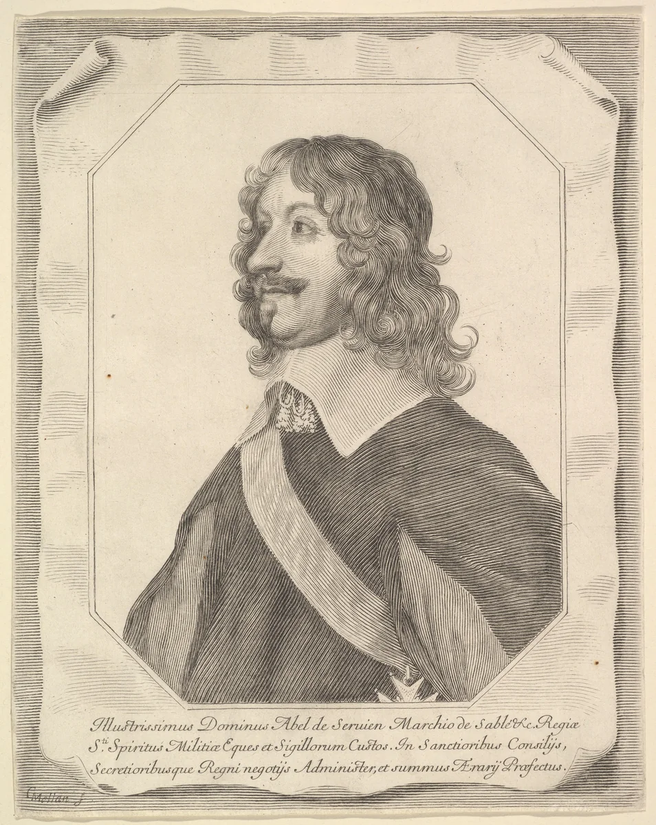 Abel Servien by Claude Mellan, print, 1650-1659