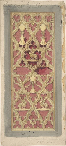 Louvain Church Grille by anonymous, drawing, 1850-1900