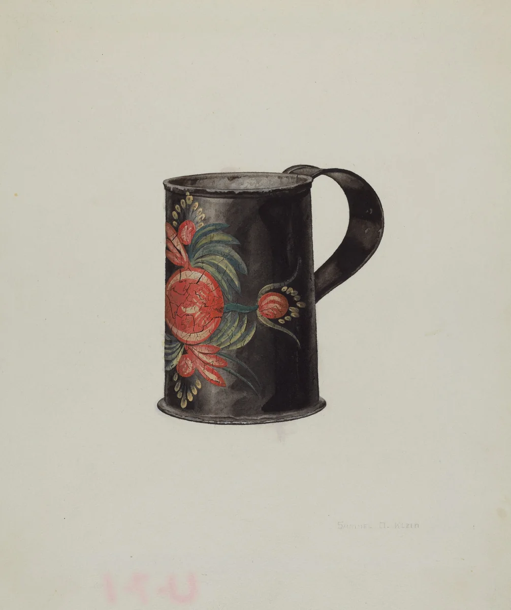 Toleware Mug by Samuel O. Klein, index of american design, 1941