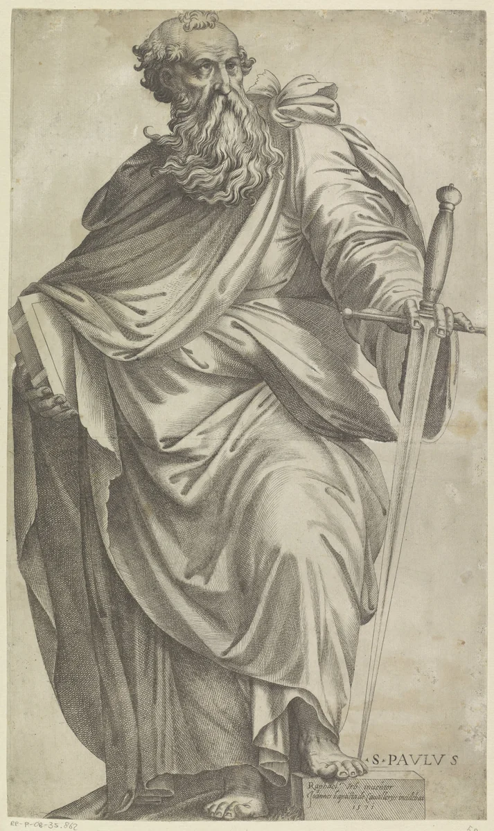 De heilige Paulus by Unknown, print, 1571