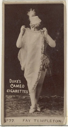 Card Number 77, Fay Templeton, from the Actors and Actresses series (N145-4) issued by Duke Sons & Co. to promote Cameo Cigarettes by W. Duke, Sons & Co., photograph, 1880-1889