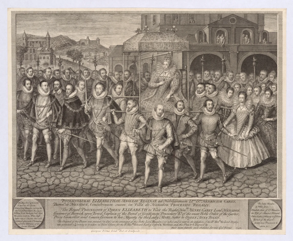 The Royal Procession of Queen Elizabeth by George Vertue, print, 1742