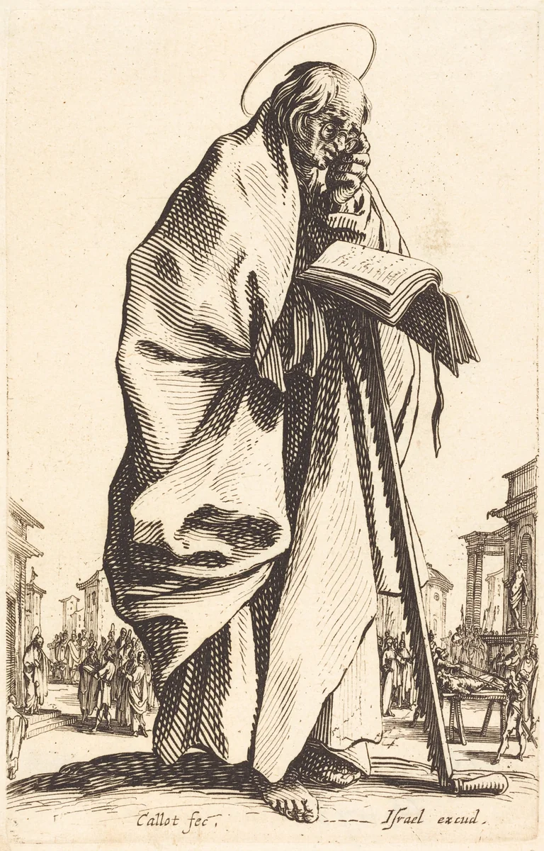 Saint Simon by Jacques Callot, print, 1631
