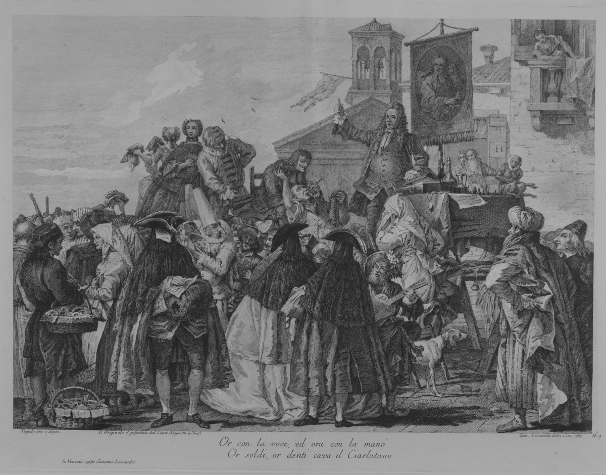 The Quack Dentist by Giacomo Leonardis, print, 1765