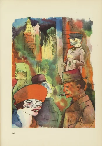 Dämmerung (plate, folio 99) from Ecce Homo by George Grosz, illustrated book, 1922