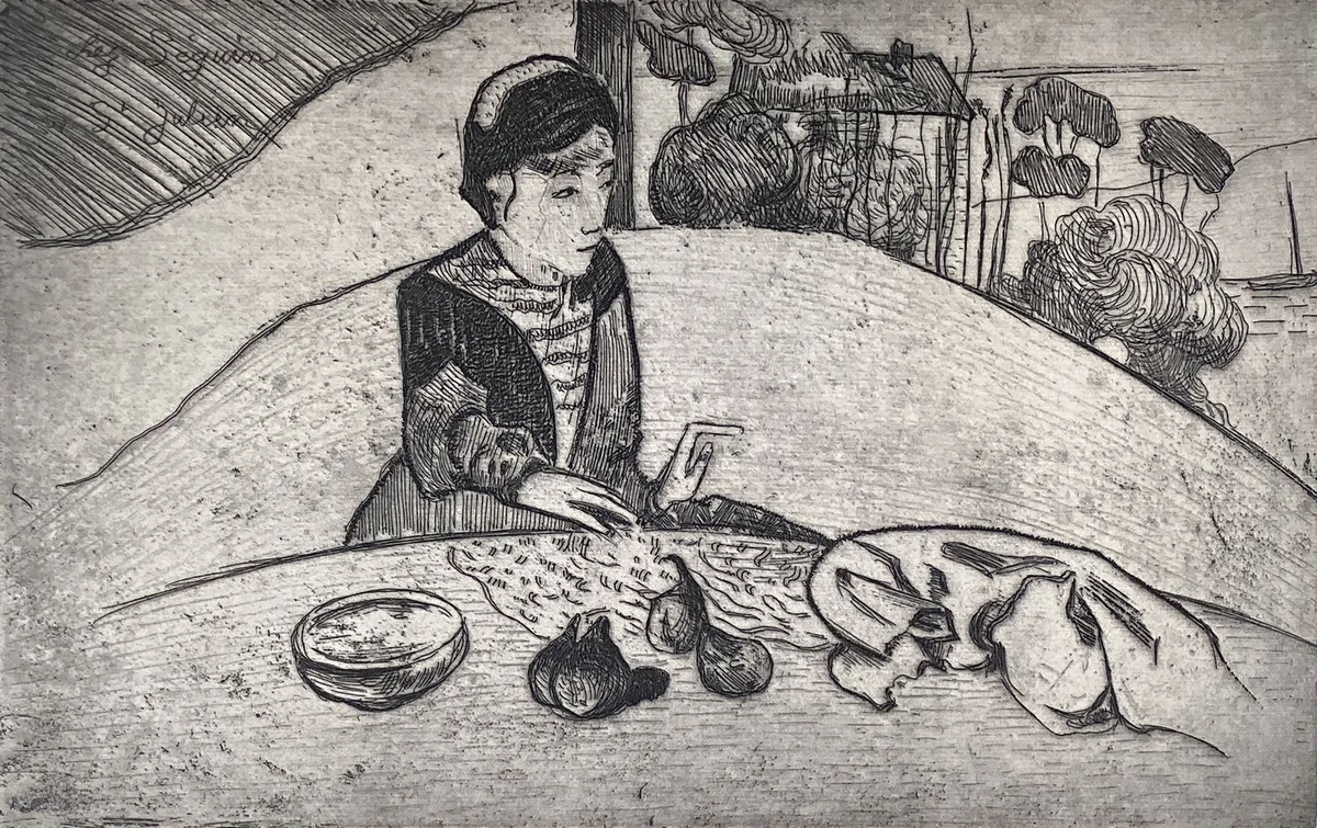 Woman with Figs by Paul Gauguin, print, 1894