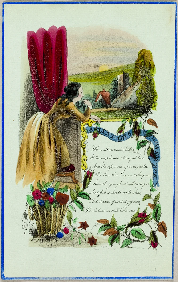Silent Love (valentine) by Unknown Artist, other, 1835-1845