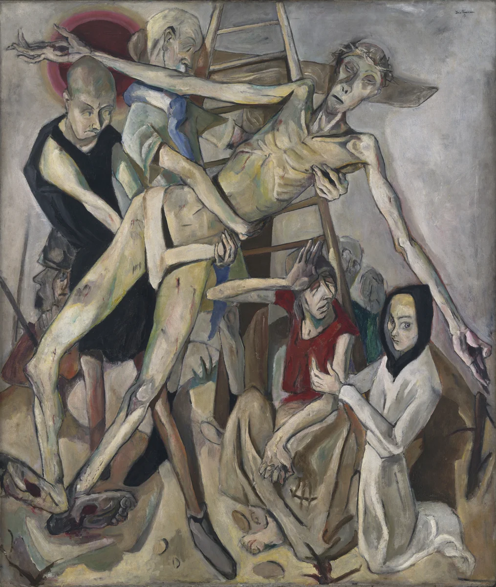 Descent from the Cross by Max Beckmann, painting, 1917