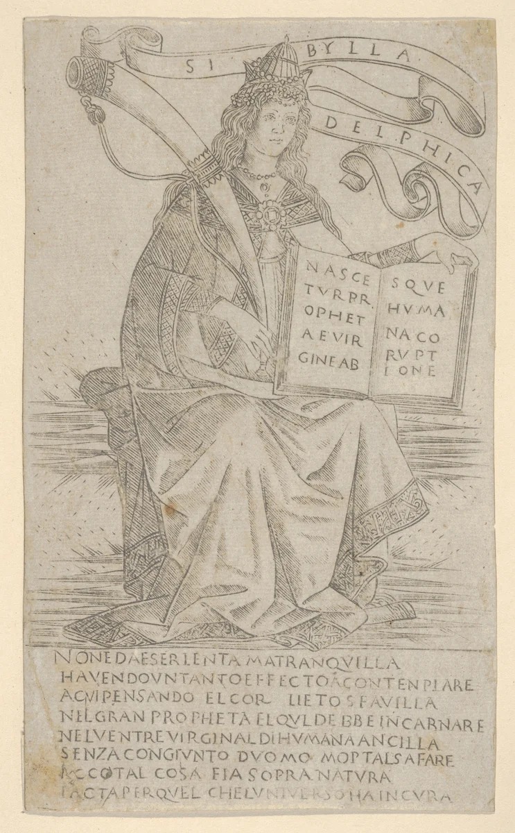 The Delphic Sibyl, from Prophets and Sibyls by Francesco Rosselli, print, 1480-1490