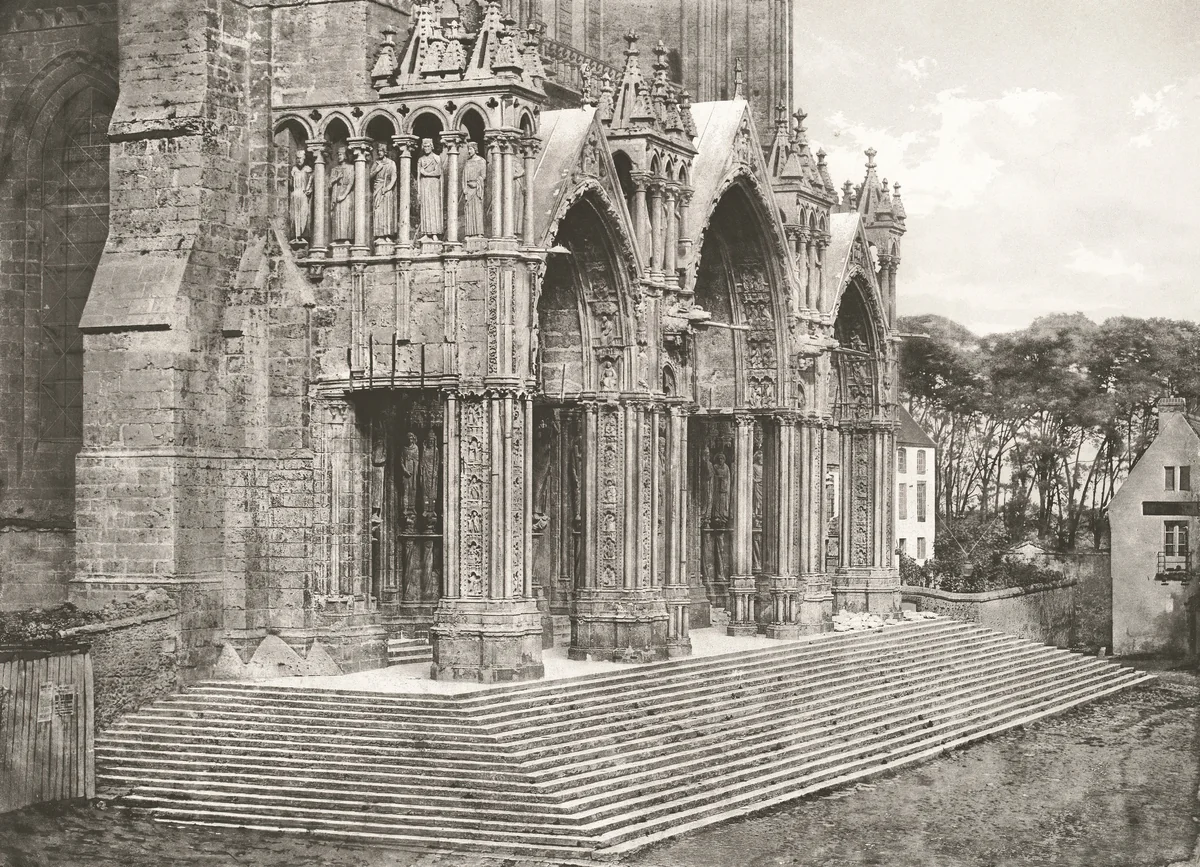 Cathédrale de Chartres - Portique du Midi XIIe Siècle by Charles Nègre, photograph, 1849-1859