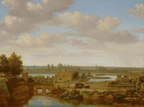 Panorama near Arnhem with the Rhine Gate by Joris van der Haagen, painting, 1649