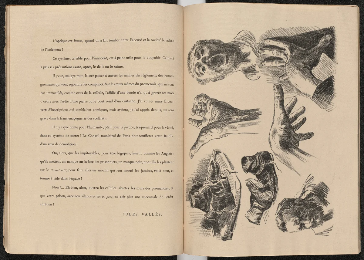 Plate (facing page 10) from Mazas by Maximilien Luce, illustrated book, 1894