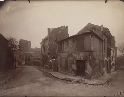 Coin, rue de L'abreuvoir et des Saules by Eugène Atget, photograph, 1925